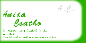 anita csatho business card