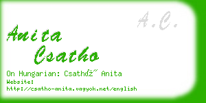 anita csatho business card